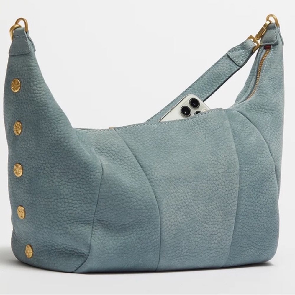 Hammitt Light Blue Suede Crossbody Bag - Picture 2 of 16